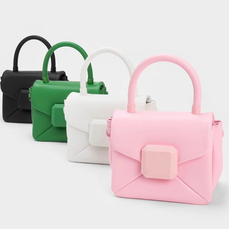 Tas Slempang Geometric Pushlock Top Handle