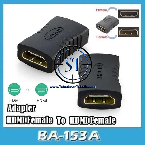 Barel HDMI Sambungan HDMI Konektor HDMI Female to HDMI Female BA-153A