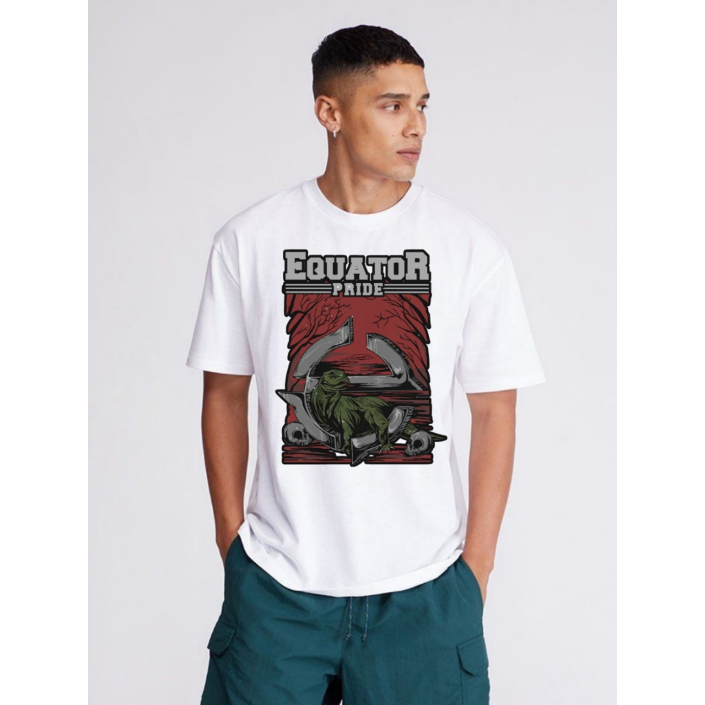 Equator T-shirt Lizart White