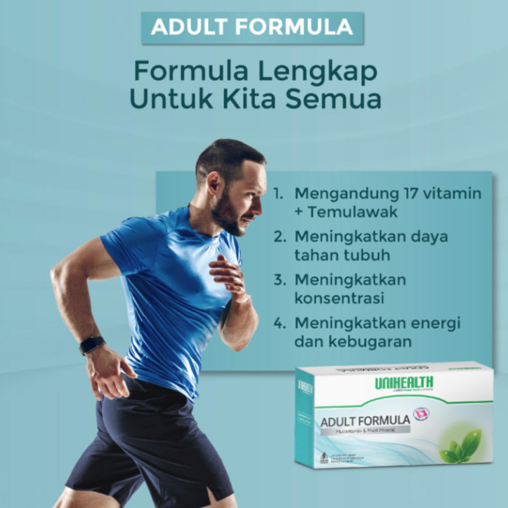 ADULT FORMULA Unihealth Suplemen Dewasa untuk Stamina & Imunitas