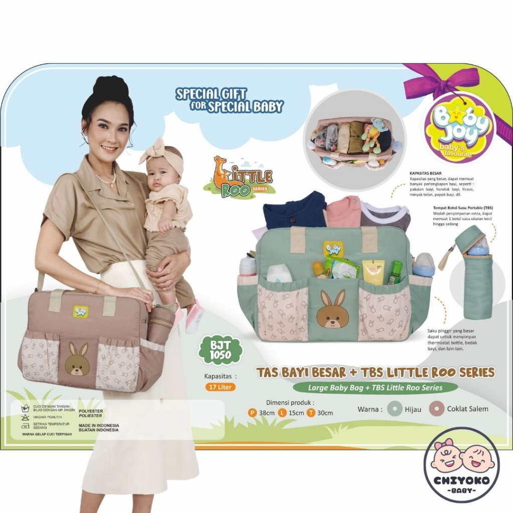 LITTLE ROO SERIES - Tas Bayi Besar + TBS Merk BABY JOY - BJT1050 / Tas Bayi Medium BJT1049 / Tas Bayi Kecil BJT1048