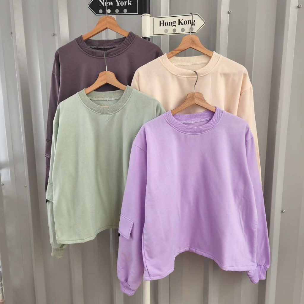 Nara.Grosir - Hand Pocket XXL l Sweater Oversize Wanita