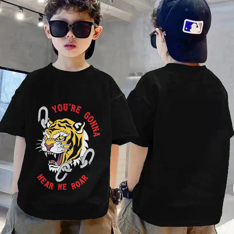 Amspro Kaos Katun24s Anak Kaos Oversize Anak Baju ana Kaos Anak Atasan Anak Roar