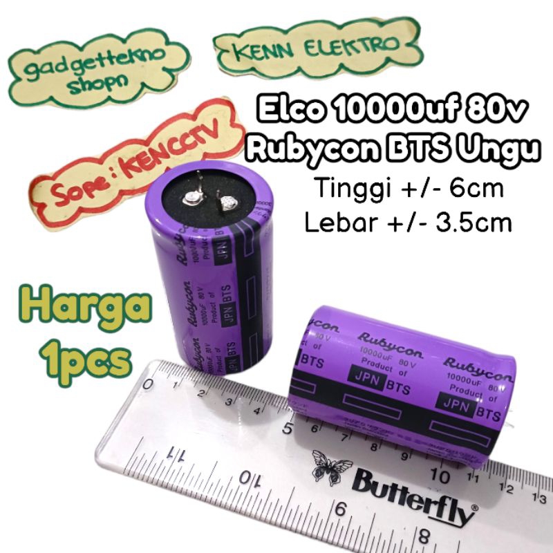 elco 10000uf 80v Rubycon ungu BTS