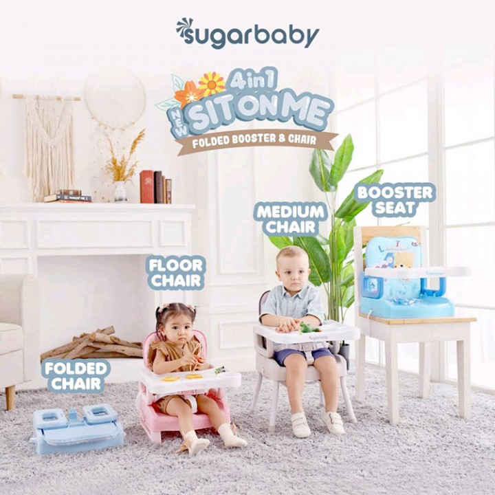 SUGARBABY KURSI ANAK 4IN1 SitOnMe Folded Booster &amp; Chair / kursi Makan Anak