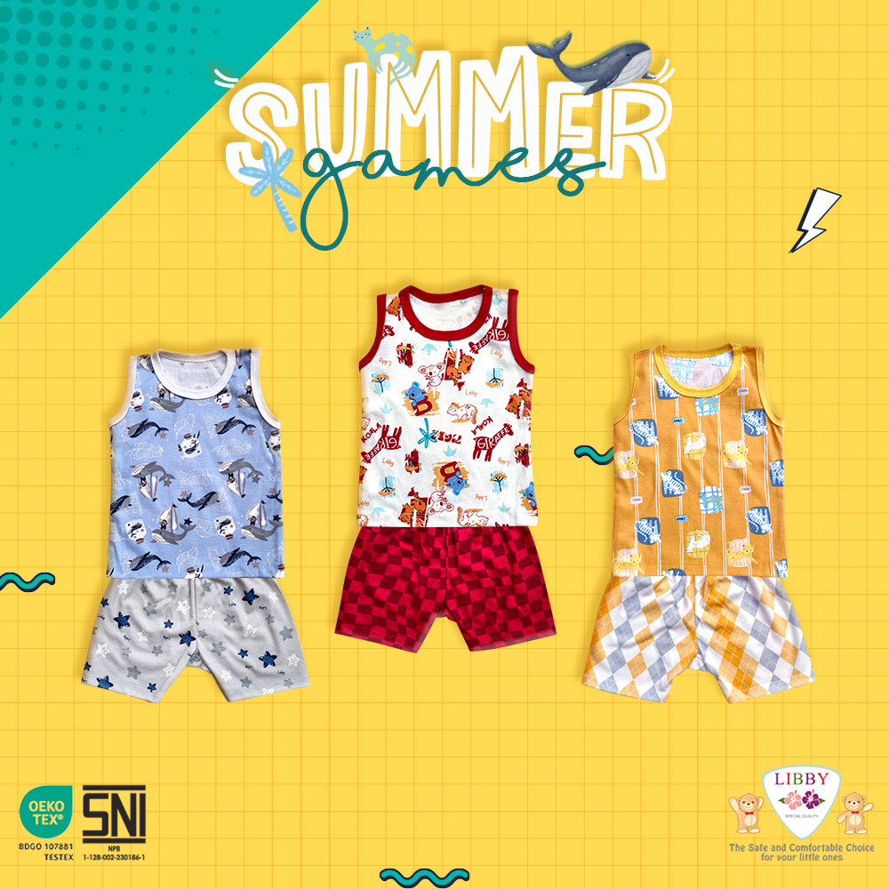 BANYAK MOTIF SALE 1 Setelan Setelan Kutung NB - XXL Pakaian Bayi Libby Velvet Aruchi CBKS