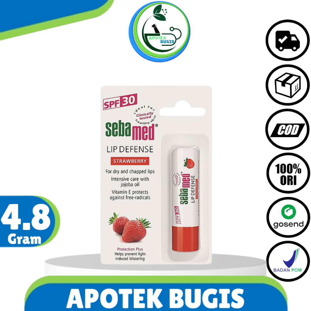 Sebamed-Lip Defense Strawberry | Sebamed - Lip Defense Care Stick SPF 30 Lip Care Stick SPF30 Lip Balm 4.8gr