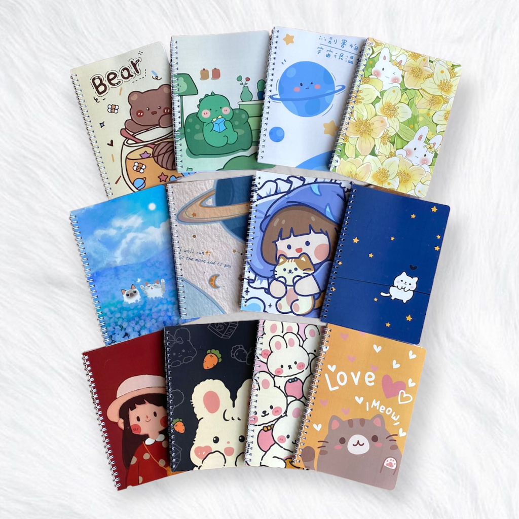 NoteBook Spiral A5 Kids Pastel / Buku Catatan Sekolah Aestehtic Korea Premium Murah