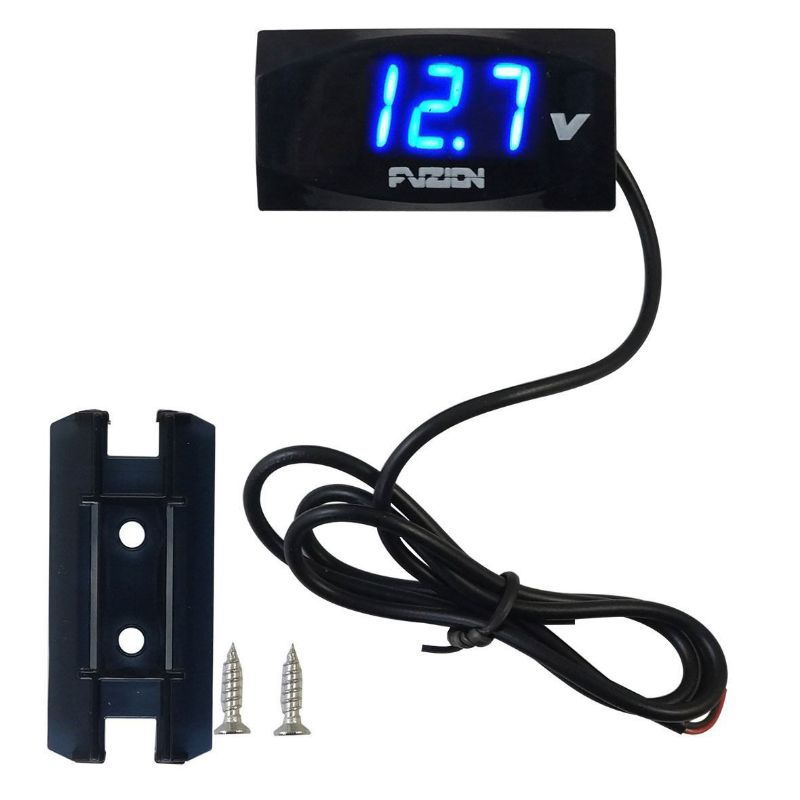 VOLTMETER VOLT METER PENGUKUR DAYA AKI MOTOR WATERPROOF MERK FUZION IMPORT UNIVERSAL SEMUA MOTOR BISA