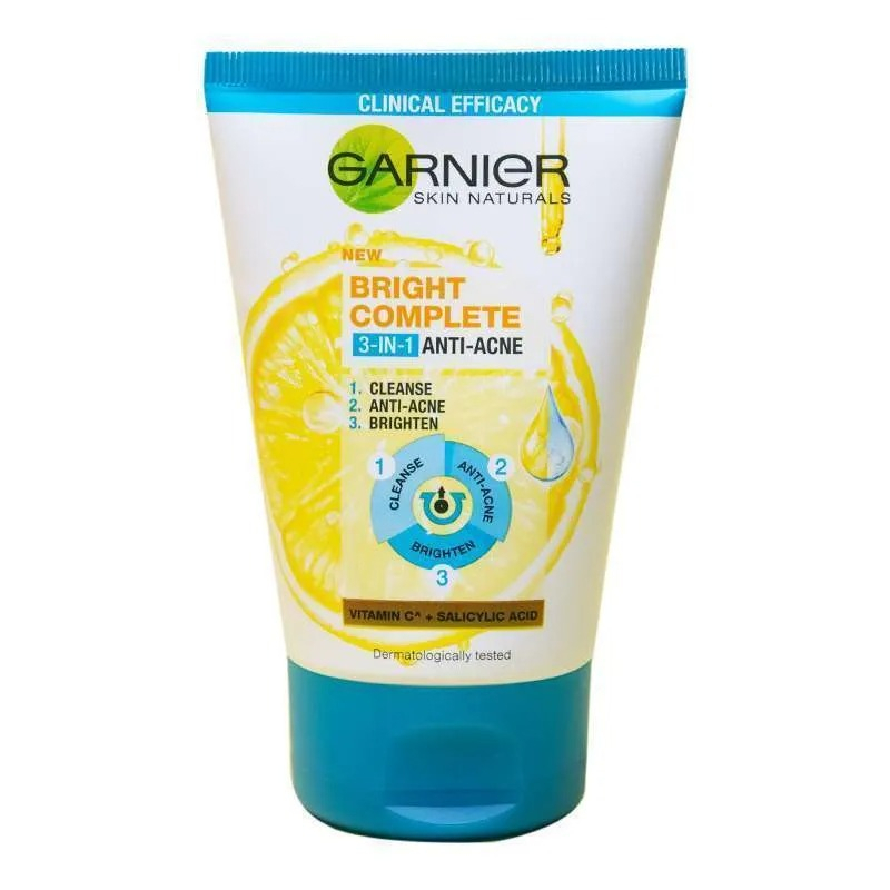 Garnier Facial Foam Bright Complete Anti Acne 3 in 1 90gr