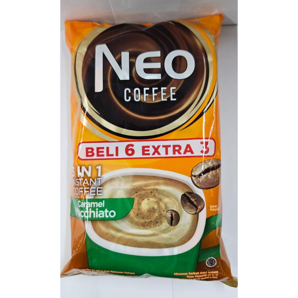 Neo Coffee Kopi Instan 9's x 20 gram Moccachino Caramel Macchiato