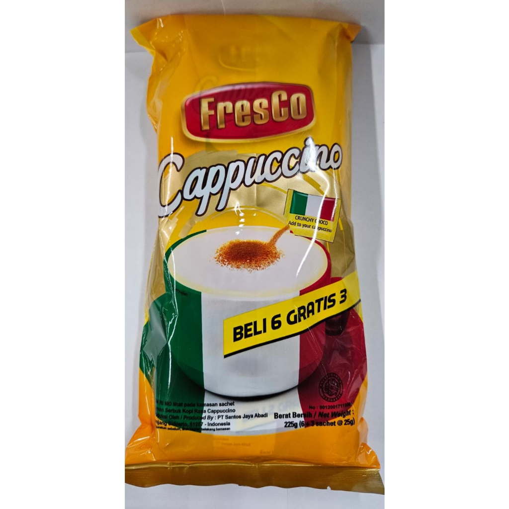 Fresco Cappuccino Kopi Instan Sachet  6+3's x 25 gram