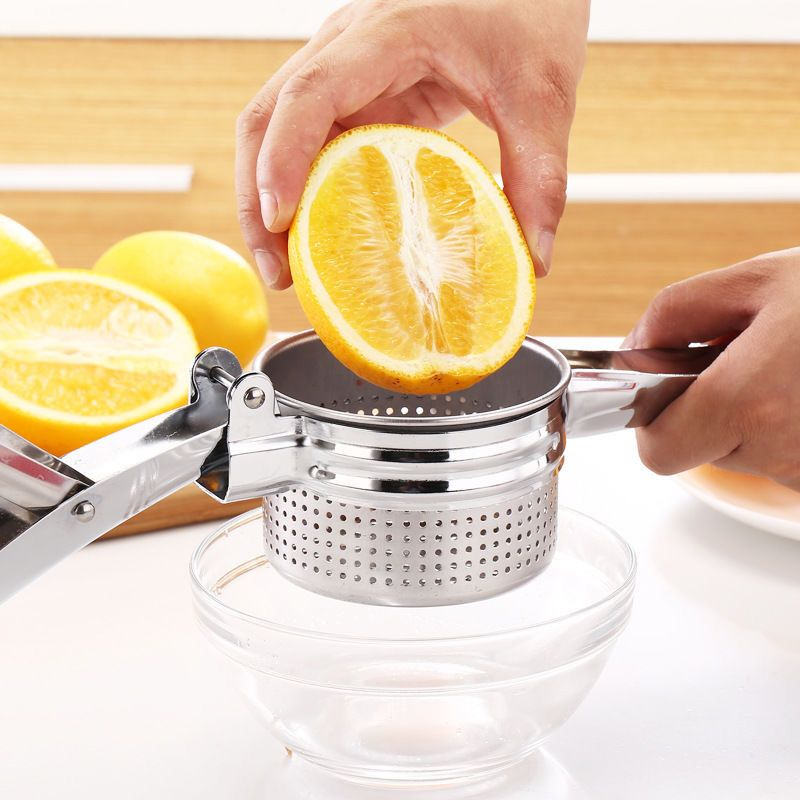 Alat Pres Perasan Lemon Penghalus Kentang Penghancur Kentang Ubi Cendol Dawet Stainless Perasan Buah Potato Ricer Fruit Press Penumbuk Kentang Potato Masher