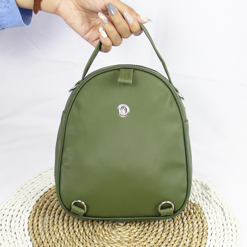 Luna Aura Tas Ransel Mini Wanita 3in1 Motif Salur Free Gantungan Tas Slingbag Wanita Kekinian Tas Ransel Terbaru Tas Ransel ootd