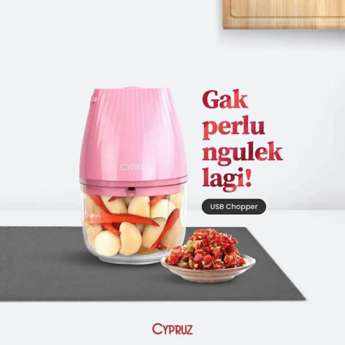 Cypruz CR-0087 USB Chopper Mini Penggiling Bumbu Portable Chopper Food Processor