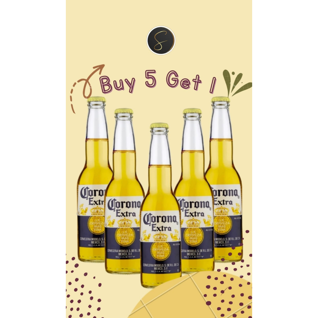 1 PAKET 6 BOTOL BIR CORONA EXTRA 355 ML PINT IMPORT MEXICO