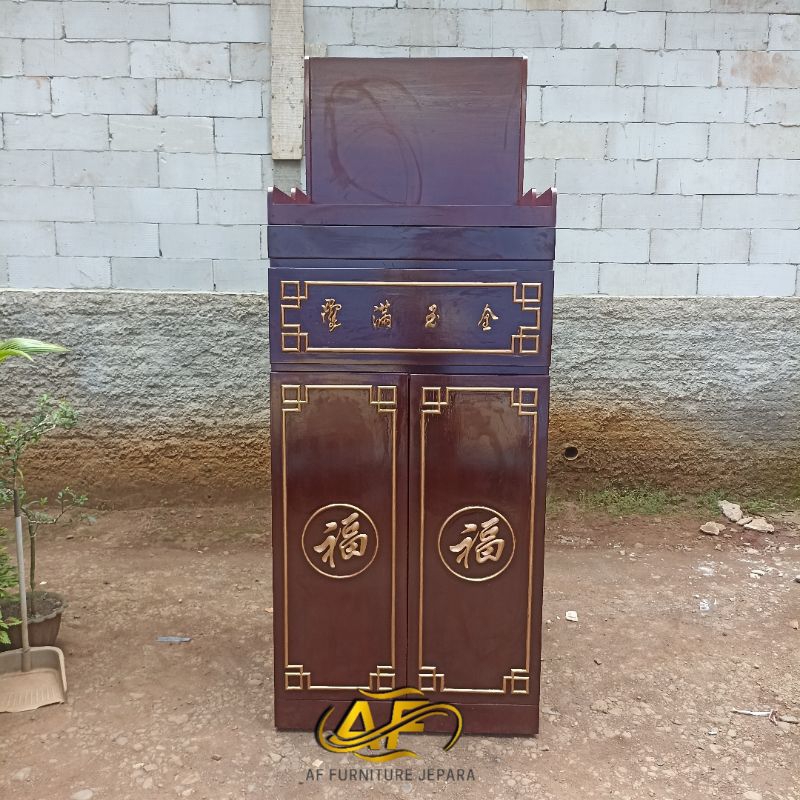 meja altar sembahyang, meja altar kayu jati mewah, meja altar castom
