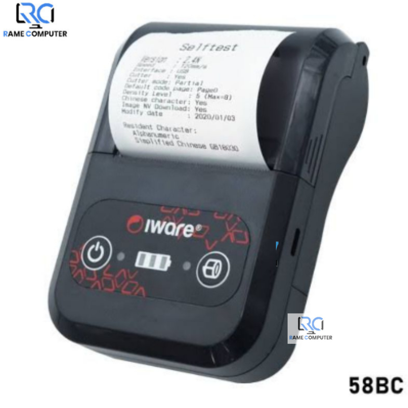 Mobile Printer Thermal Portable Bluetooth IWARE MP-58II SUPPORT APPLIKASI KASIR POS