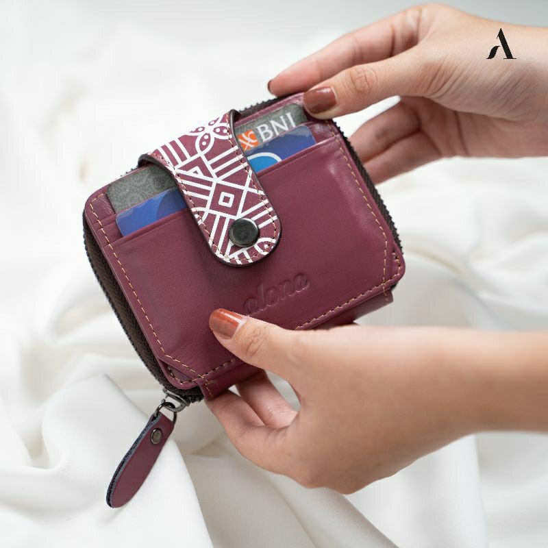 ALONA LEATHER | Dompet kartu dan uang wanita mini kulit premium ALONA VELA, Dompet wanita kartu dan 