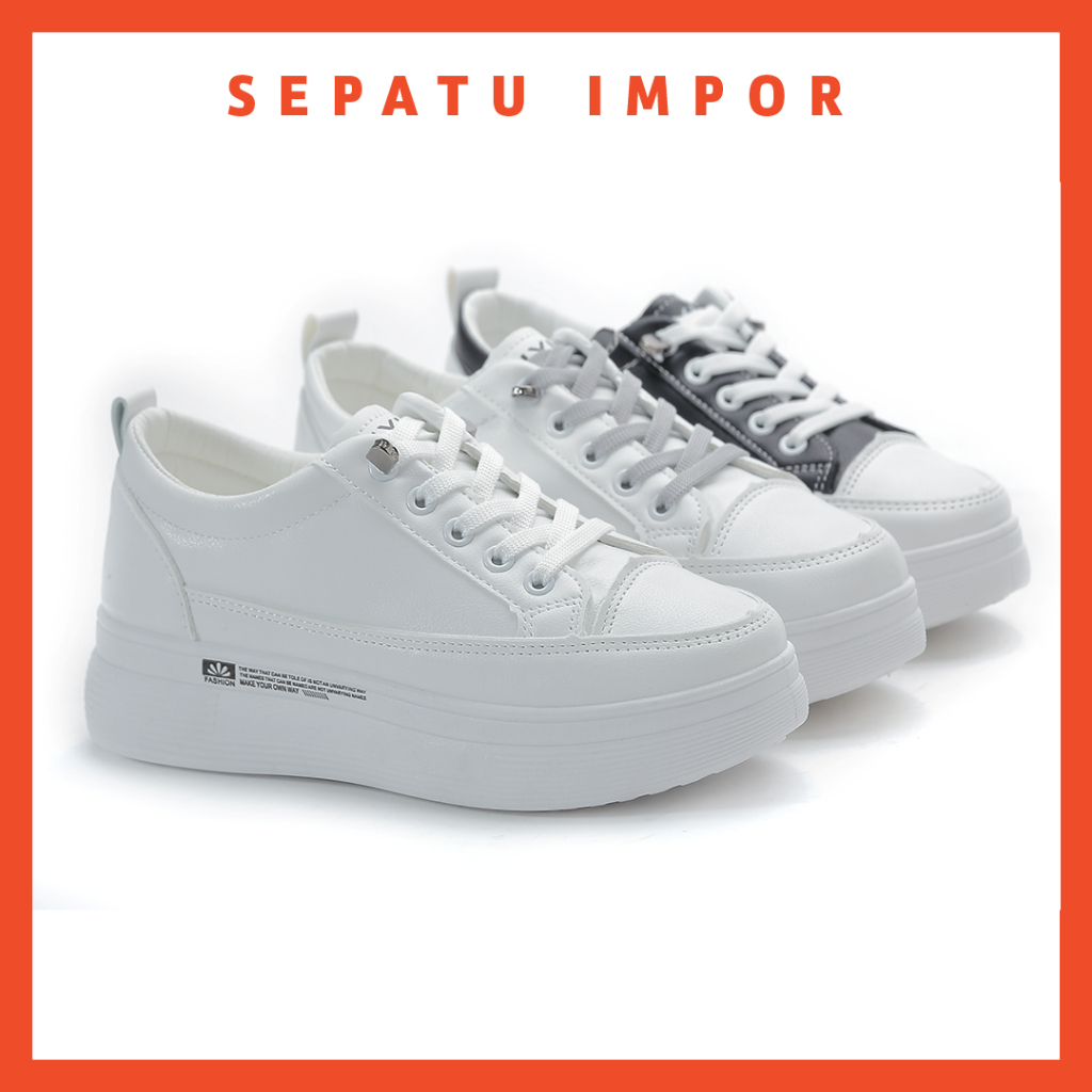 Dokter Sepatu Import - Minji Sepatu Wanita Sneakers Tali Fashion Import Quality Premium 190 - Free Kotak Sepatu!!! Sale!!!