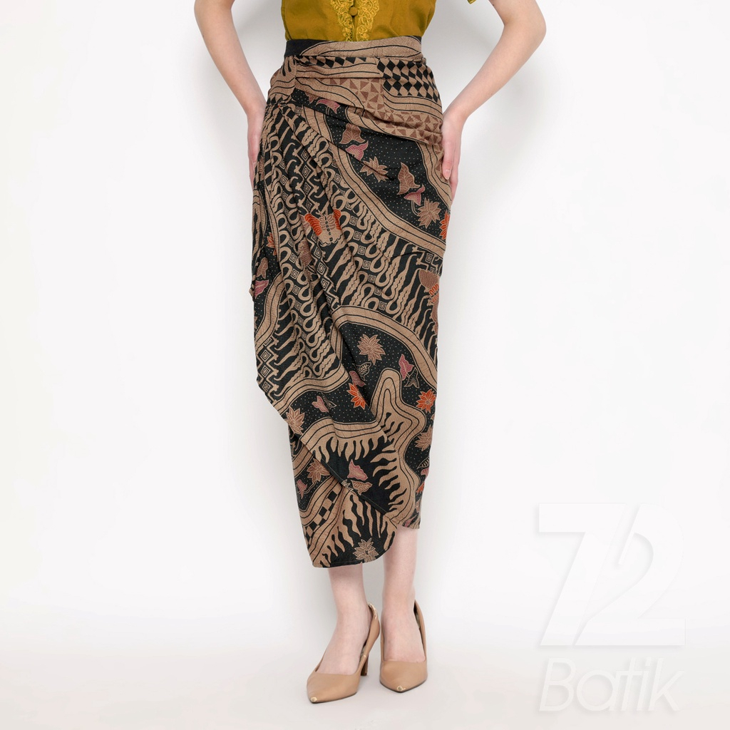 ROK BATIK SPAN Aurora Skirt Lilit Kebaya Instan Modern Wanita Motif Sungai Kupu Warna Hitam 723200 Cap 72 - Rok Batik Lilit Bawahan Skirt Kamen Kebaya Songket Batik Panjang Plisket Span Instan Jadi Bali Lembaran Premium Modern Untuk Wanita Kondangan