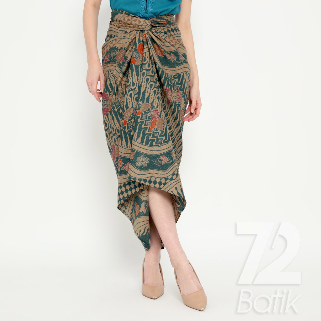 ROK BATIK SPAN Jena Skirt Lilit Kebaya Instan Modern Wanita Motif Sungai Kupu Hijau Kebiruan 723187 Cap 72 - Rok Batik Lilit Bawahan Skirt Kamen Kebaya Songket Batik Panjang Plisket Span Instan Jadi Bali Lembaran Premium Modern Untuk Wanita Kondangan