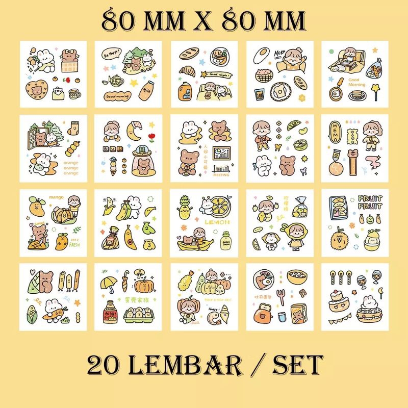 

20 LEMBAR-TICKER AESTHETIC DESIGN DIY