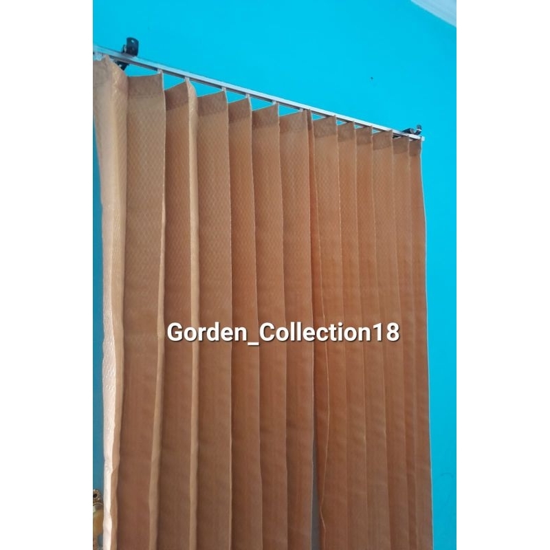Gorden plisket polos/Gorden cantolan kawat s/Gorden pintu kamar tidur aesthetic/Gorden jendela minimalis