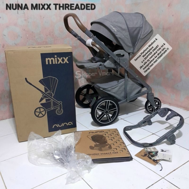 LIKE NEW Stroller Stroler NUNA MIXX THREADED bukan MIXX NEXT Abu Grey Preloved Second Bekas