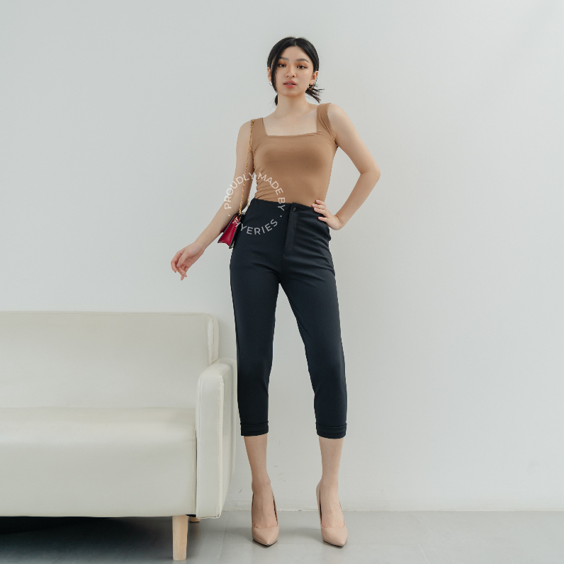 HYERIES COMFY ++ HARISU 7/8 Highwaist Pants / Celana Panjang Wanita /  Long Pants / Celana Kerja Wanita / Slim Fit Pants / Celana Kasual Wanita / Celana Hitam / Celana Pensil Wanita / Celana Scuba / Celana Korea