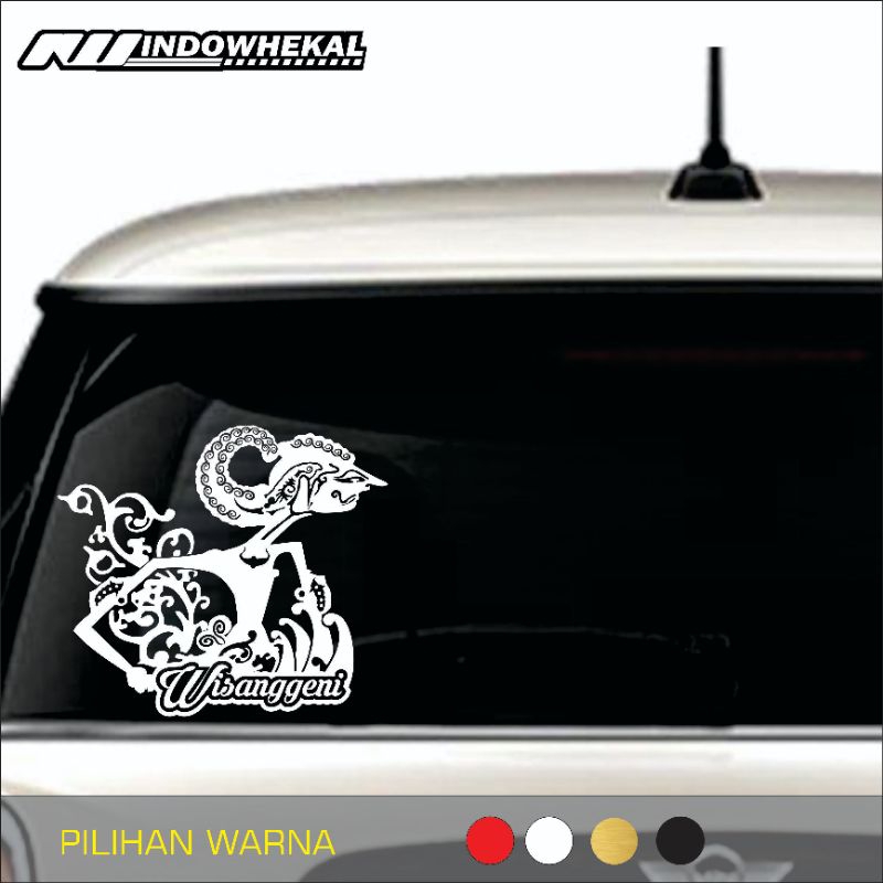 STIKER CUTTING WAYANG WISANGGENI UNTUK KACA/BODI MOBIL