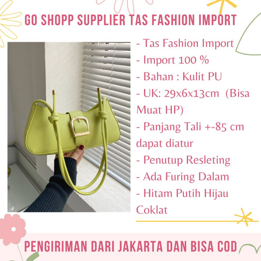 Tas Selempang Bahu Pesta Wanita Import Fashion Korea Terbaru - Shoulder Bag Sling Bag Cewek Kekinian SL98