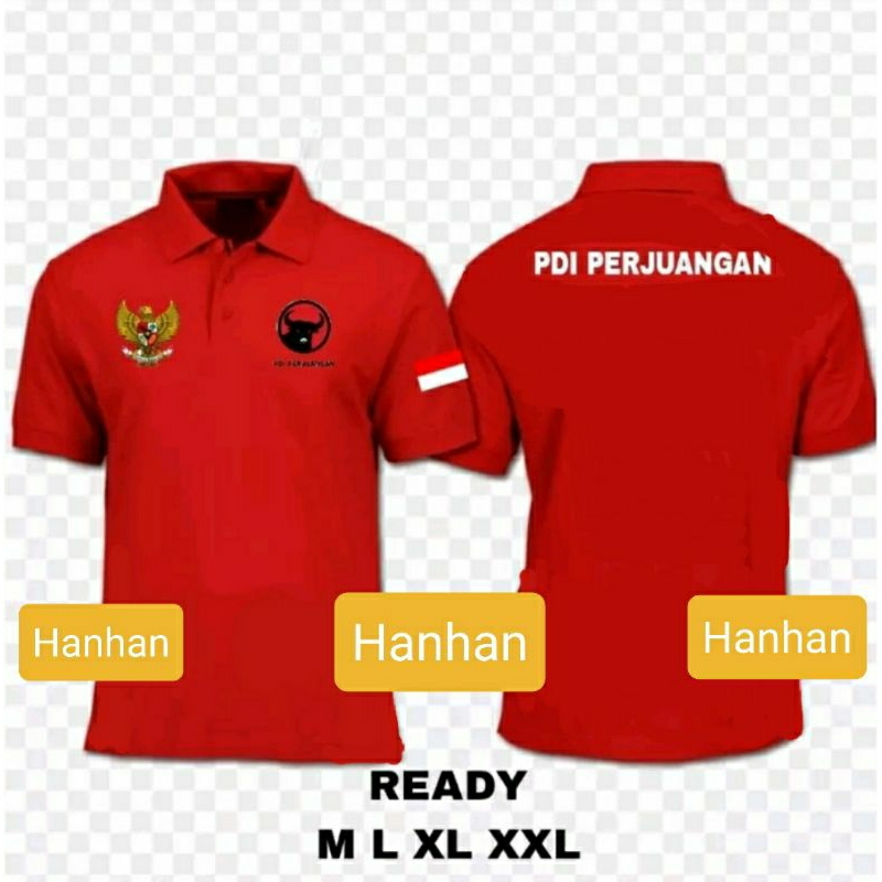 Baju polo PDI perjuangan kaos polo partai pdi