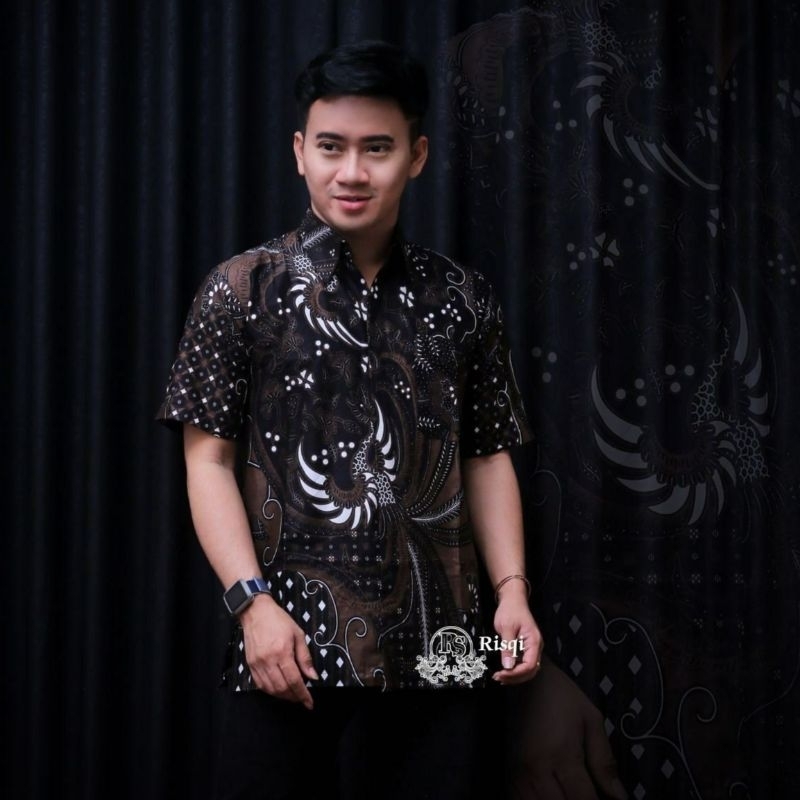 NEW ARRIVAL DISTRO BATIK PRIA BORDIR SOGAN HRB026 BATIKAF NOTOARTO BATIK IPNU-IPPNU HEM PRIA