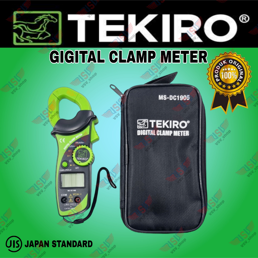 TEKIRO Tang Amper Digital AC DC Digital Clamp Meter Pengukur Amper Listrik