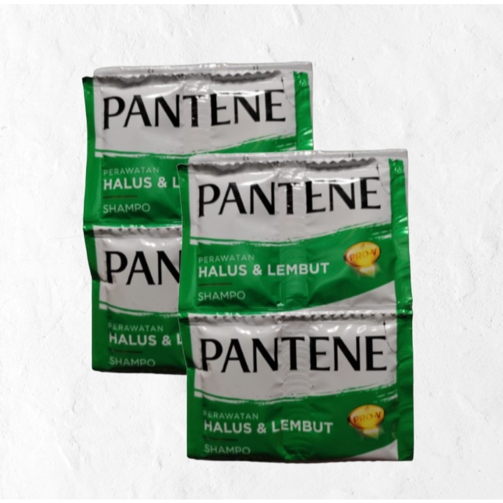 Pantene Shampo Sachet Halus Lembut 10ml TWINPACK (1 Renceng isi 12 Sachet )