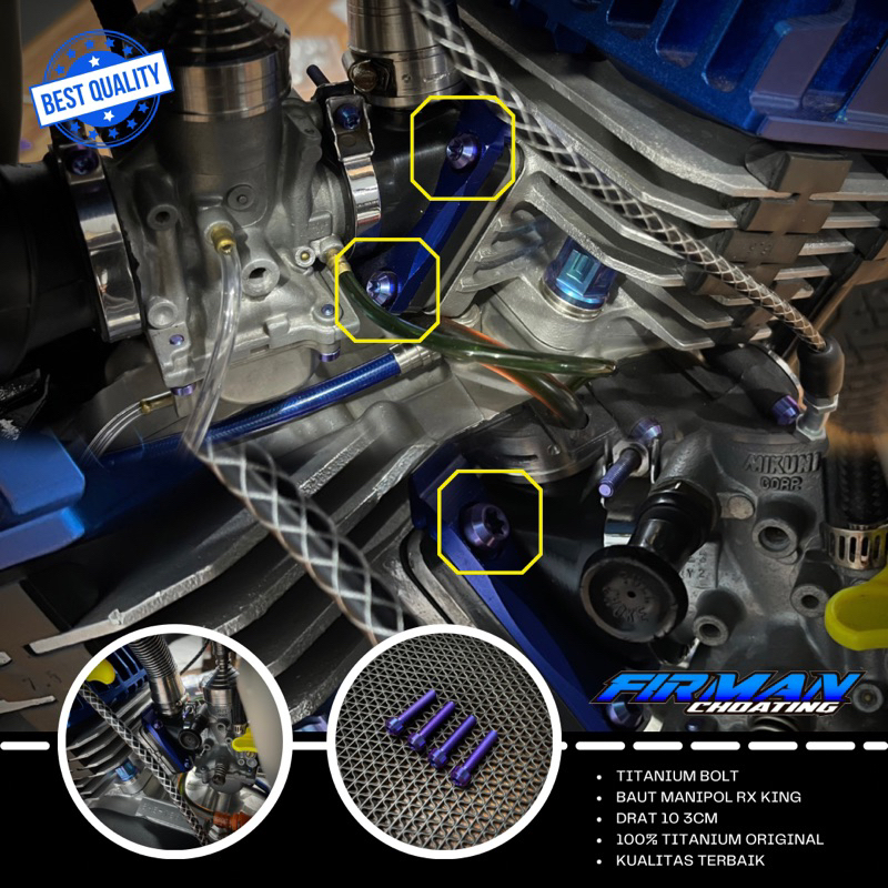 BAUT MANIPOL TITANIUM BOLT PROBOLT M6x30 RX KING RXS YT115 (4pcs)