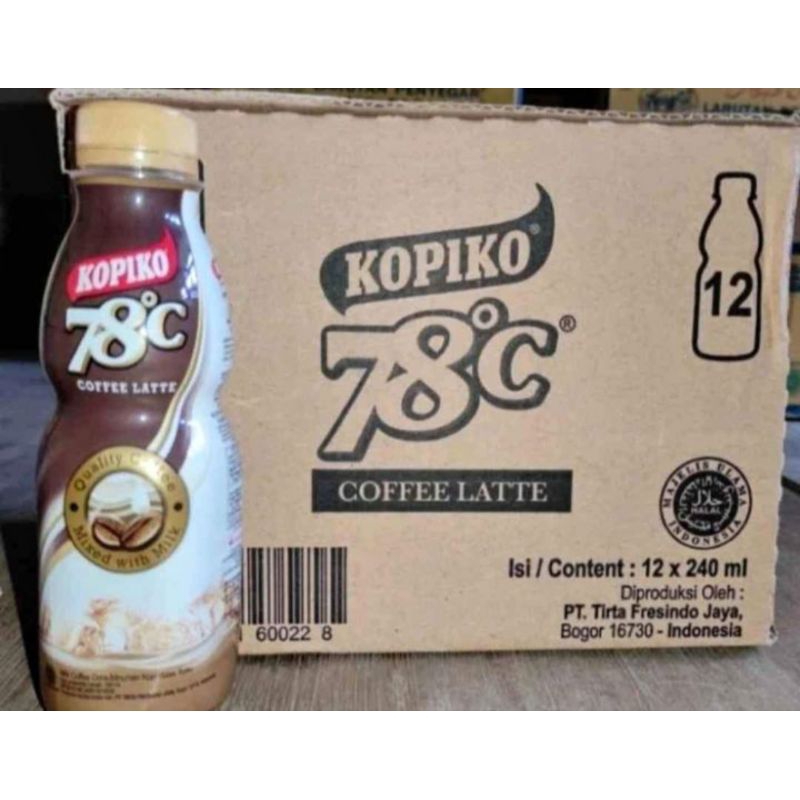 

kopiko 78 latte botol 250 ml isi 12 btl