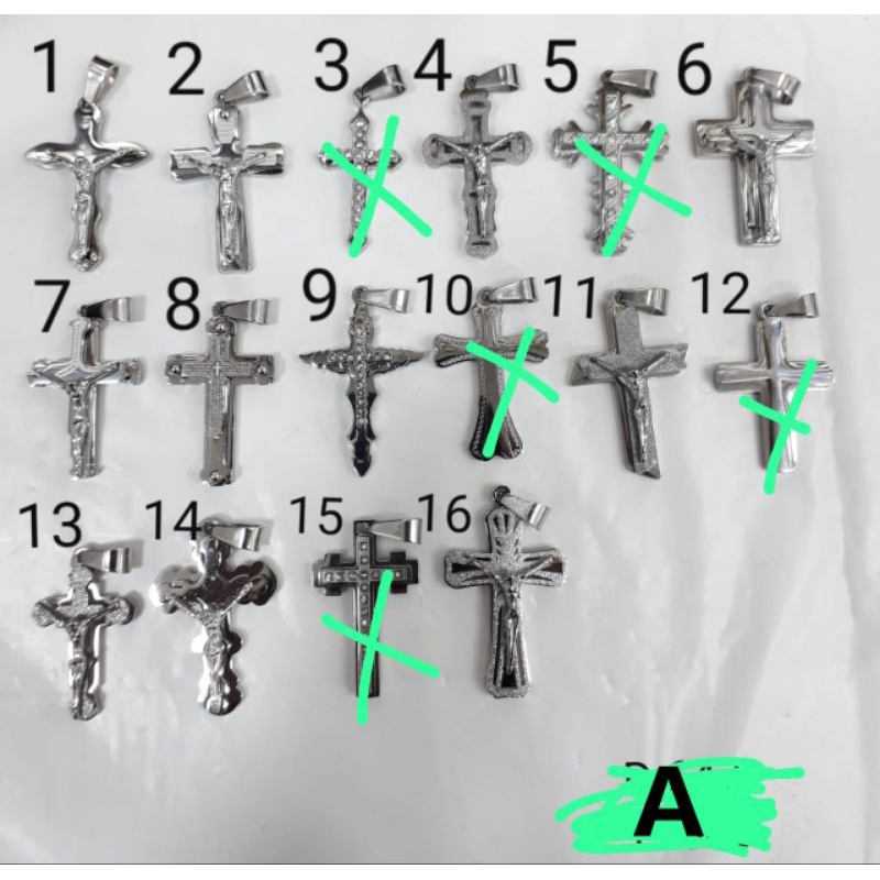 Kalung + Liontin Salib Besi Putih Asli Ternate 100%