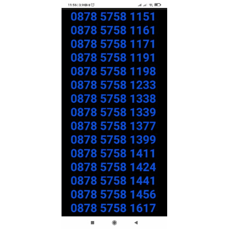 nomor cantik XL double hoki 5758 168