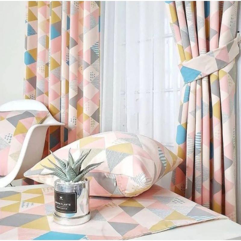 gorden motif kotak kotak gorden jendela gorden minimalis gorden murah gorden motif bunga terbaru