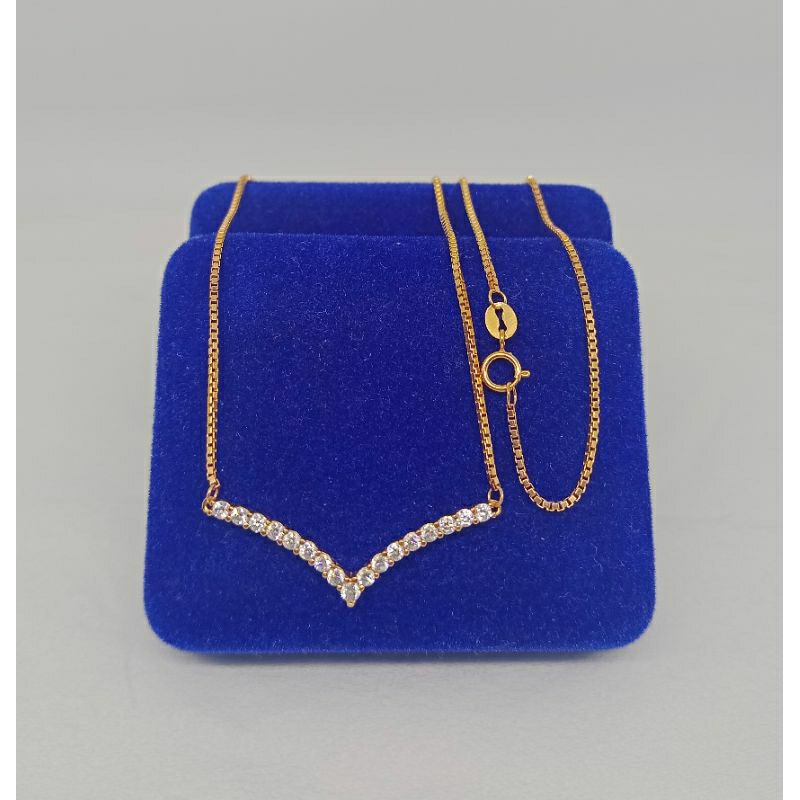 kalung koye rantai+listring mp(fuji)/perak asli silver 925 lapis emas/perhiasan fashion wanita terbaru