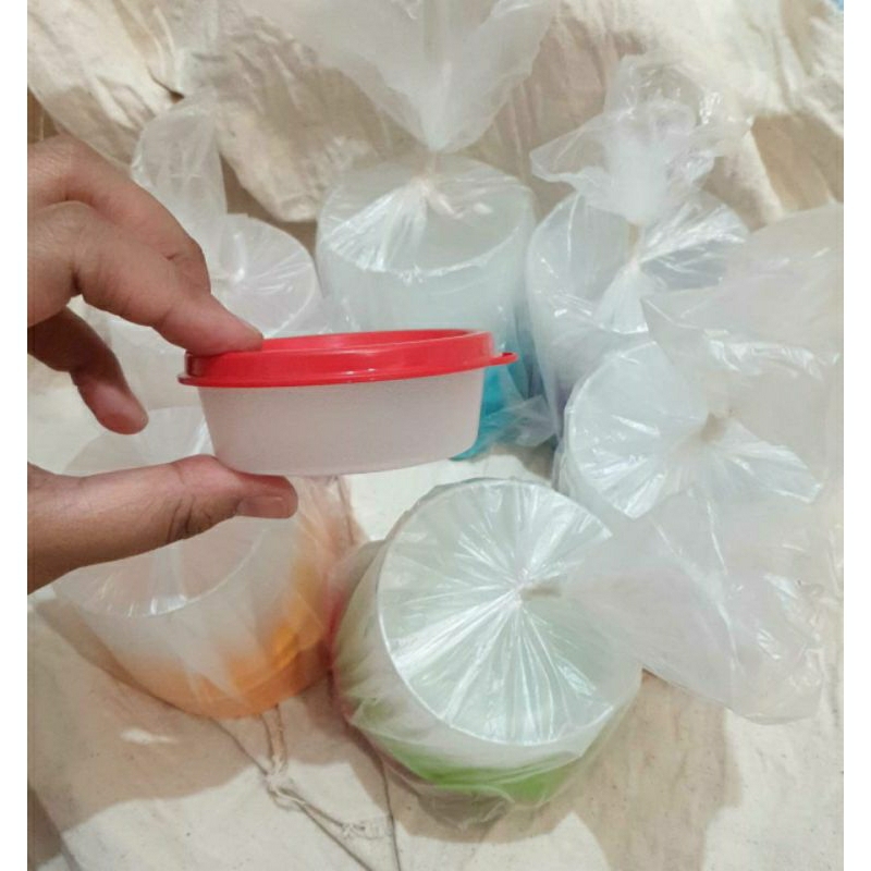 Tupperware Small Round Container_ wadah penyimpanan makanan obat barang aksesoris ukuran mini kedap 