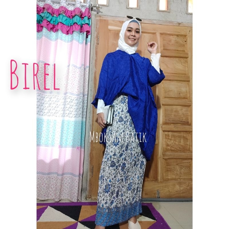 TUNIK SHIREN ( HANYA ATASAN ) BY MBOKSAM BATIK | TUNIK HIJAU LEMON VISCOSE | BLOUSE SLAMPAD VISCOSE POLOS | KAFTAN TUNIK ARUNA