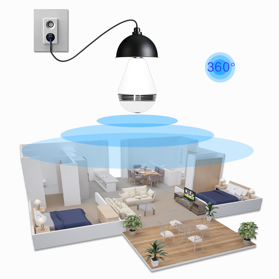 KAMERA KECIL MINI TERSEMBUNYI BOHLAM CAMERA CCTV LAMPU HD PENGINTAI SPY CAMCAMERA PENGINTIP 1080 JS82