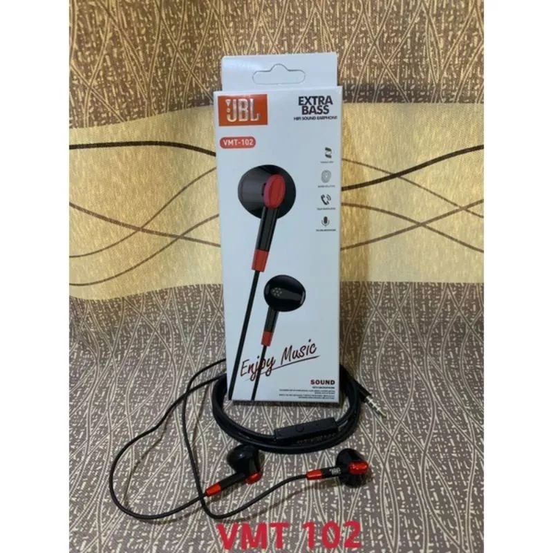 Handsfree Headset J VMT-102 Extra Bass Stereo Sound IN-Earphone Handsfree Handset J