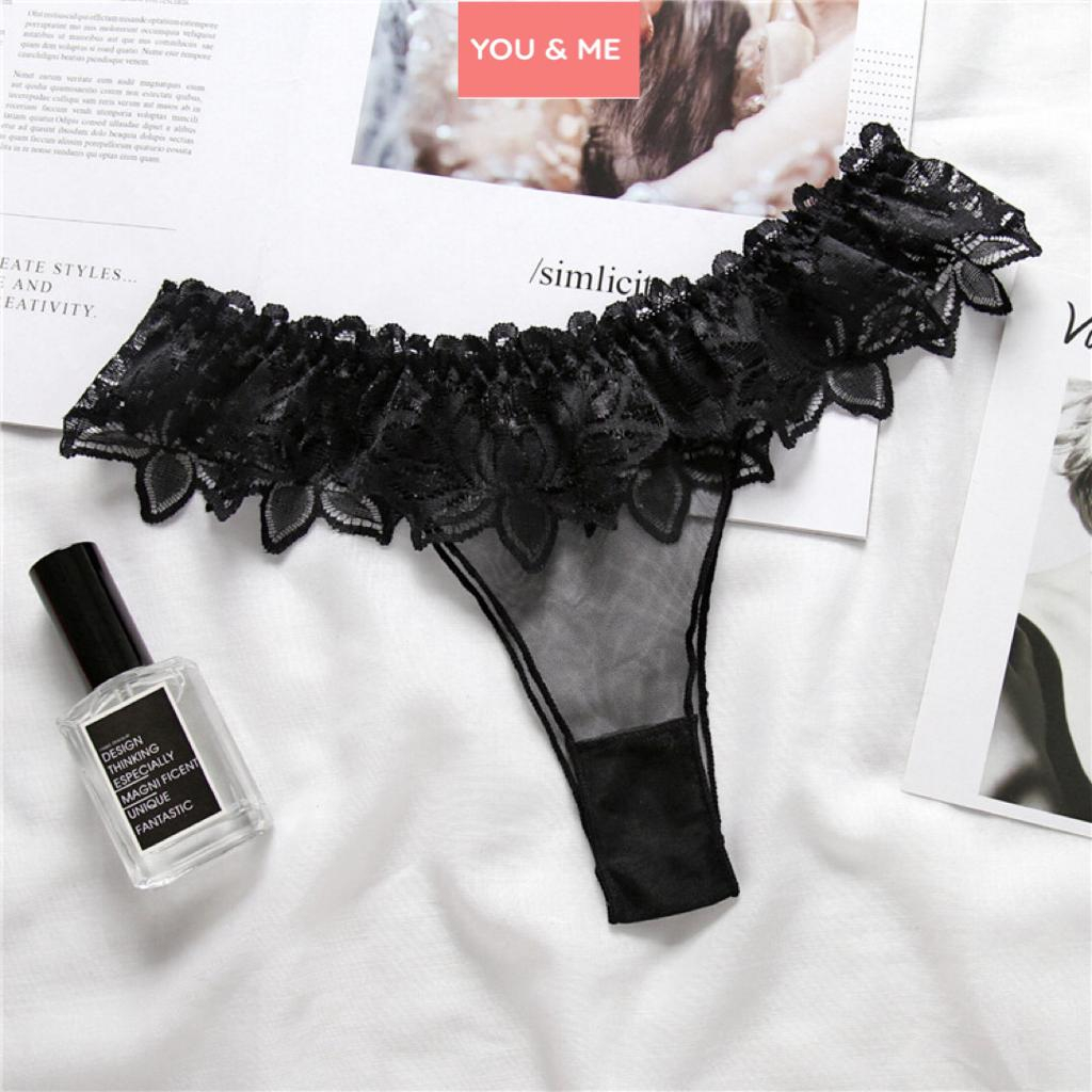 Youandme - Celana Dalam Wanita Thong CD Renda Lembut