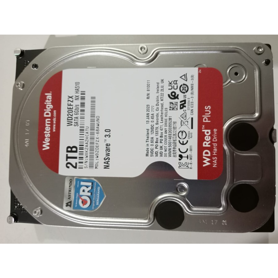 WD Red Plus PC 3.5&quot; HDD/ HD/ Hardisk/ Harddisk Internal - 2 Tera