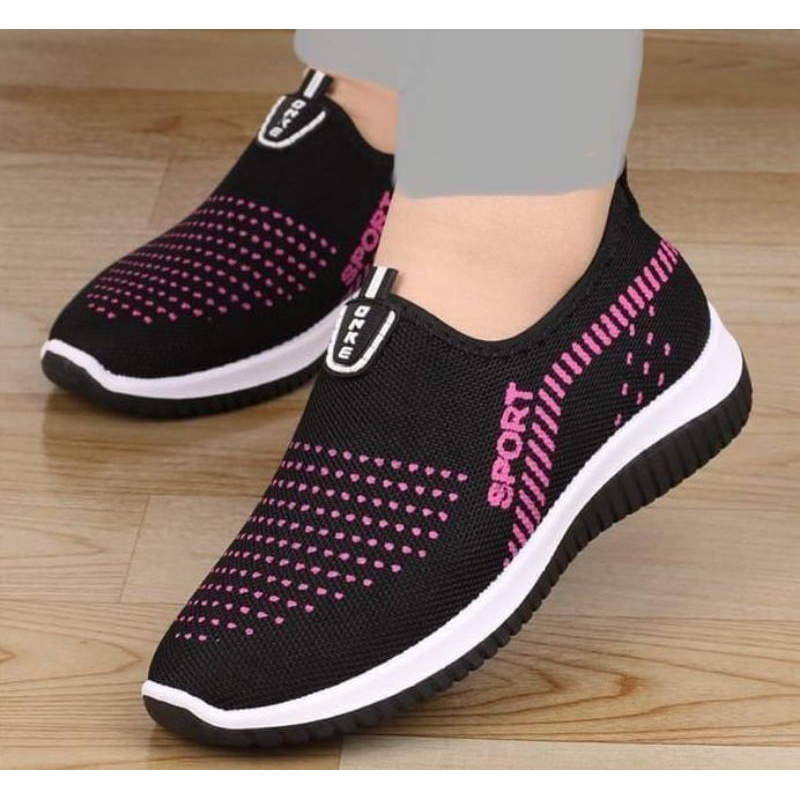Sepatu slip on Wanita onke 37 maron