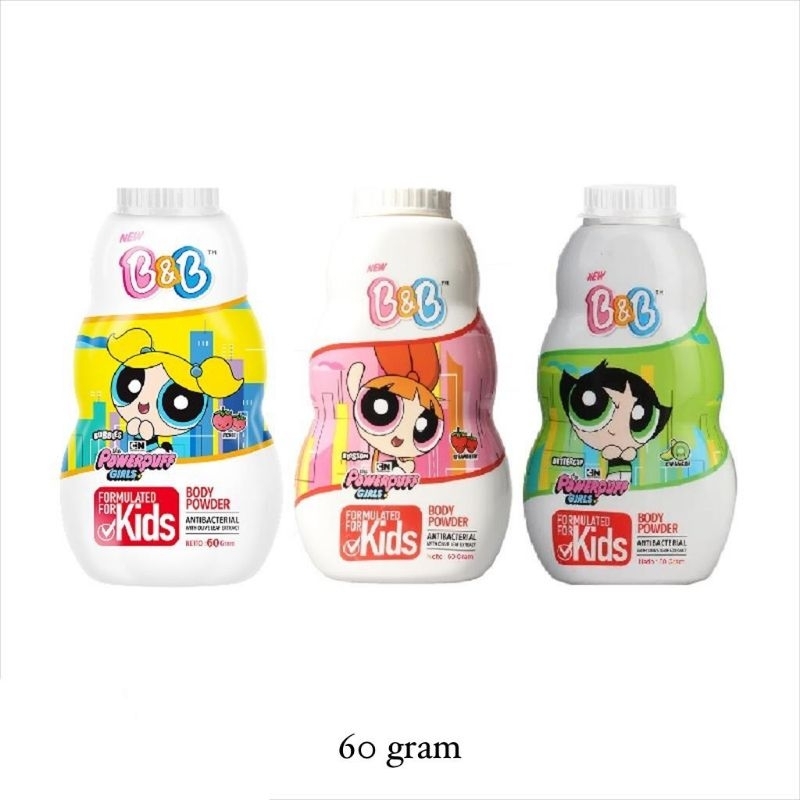 B&amp;B PWD POWERPUFF BUTTERCUP/BUBBLES/BLOSSOM 150GR&amp;60GR